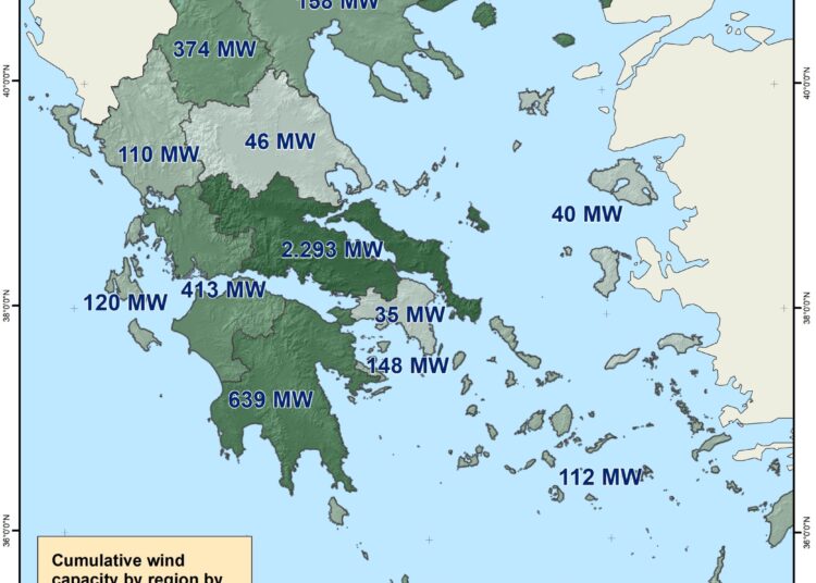 Άνω των 600 εκατ. ευρώ αιολικών επενδύσεων συνδέθηκαν στο δίκτυο το 2023