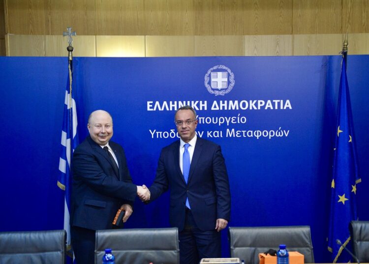 Συνάντηση του Χρήστου Σταϊκούρα με τον Ουκρανό Υπουργό Επικρατείας Oleh Nemchinov