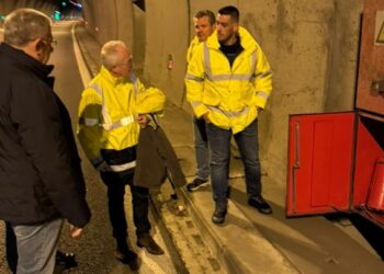 Επιθεώρηση Ν. Ταχιάου στη σήραγγα Κοιλώματος της Εγνατίας Οδού