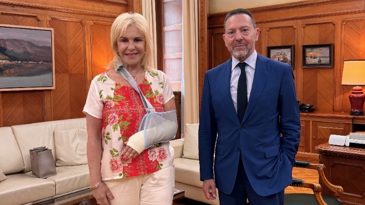 Συνάντηση της Ιουλίας Τσέτη με το διοικητή της ΤτΕ, Γ. Στουρνάρα