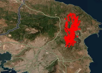 Φωτιά τώρα: Ο χάρτης με το πύρινο μέτωπο στην Αττική