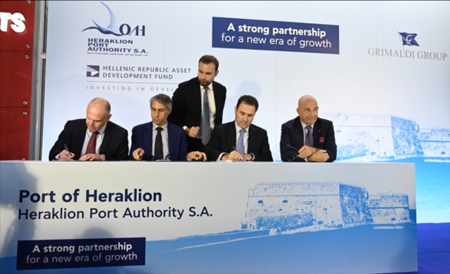 ΤΑΙΠΕΔ: Έπεσαν οι υπογραφές- Σε Grimaldi-Μινωικές το λιμάνι Ηρακλείου έναντι 80 εκατ. ευρώ