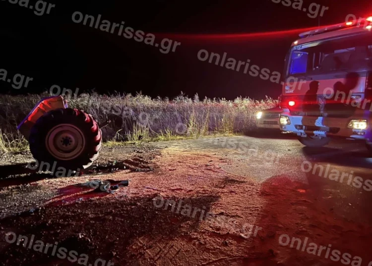 Τραγωδία στην Λάρισα: Δύο νεκροί σε καραμπόλα τεσσάρων οχημάτων, τρακτέρ κόπηκε στη μέση