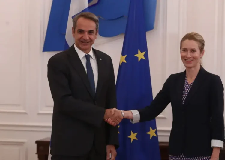 Συνάντηση του Κυριάκου Μητσοτάκη με την Κάγια Κάλας