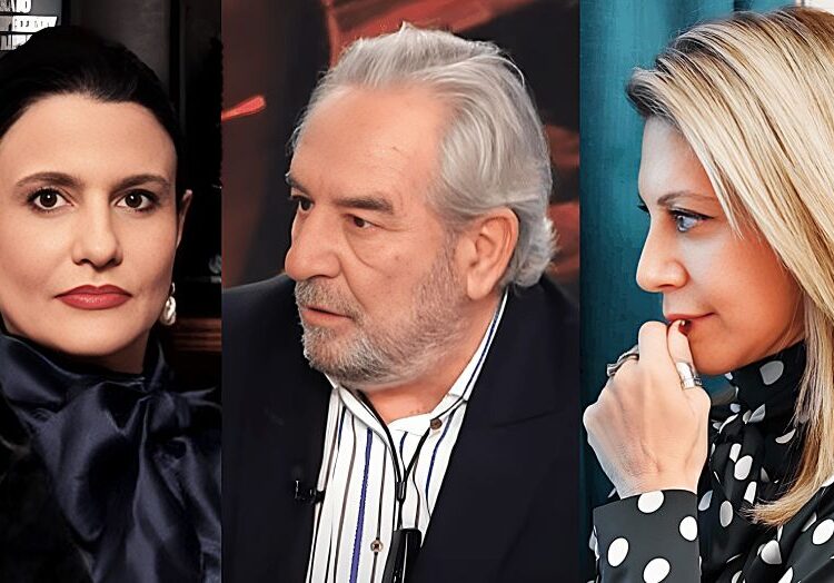 Μαρία Καρυστιανού, με τον δικηγόρο Δημήτρη Σκαρίπα και τη Μαρία Γρατσία