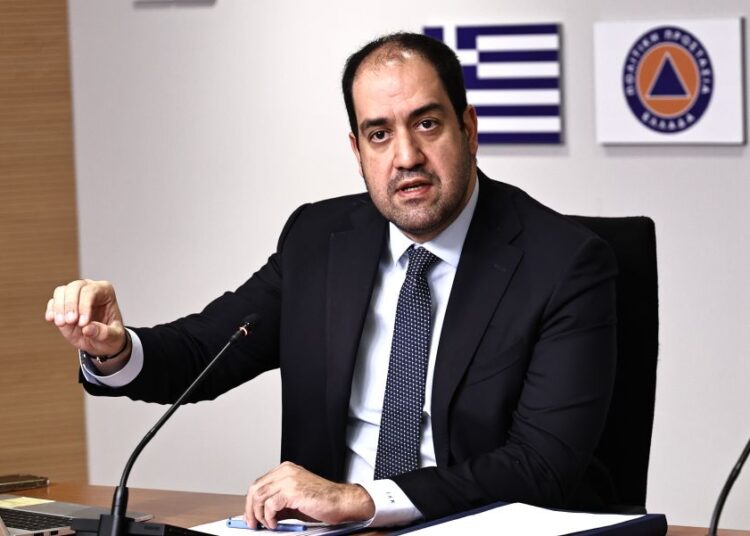 Ο υπουργός Κλιματικής Κρίσης και Πολιτικής Προστασίας Γιάννης Κεφαλογιάννης