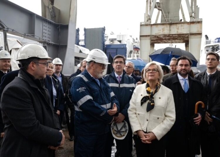 Ναυπηγεία Σαλαμίνας: Στα Blocks των φρεγατών FDI/Belharra με την υπουργό Άμυνας της Γαλλίας