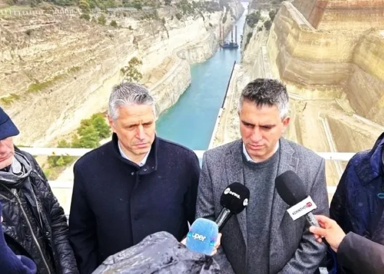 Διώρυγα Κορίνθου: Επιταχύνονται τα έργα αποκατάστασης – Στόχος η επαναλειτουργία τον Ιούλιο