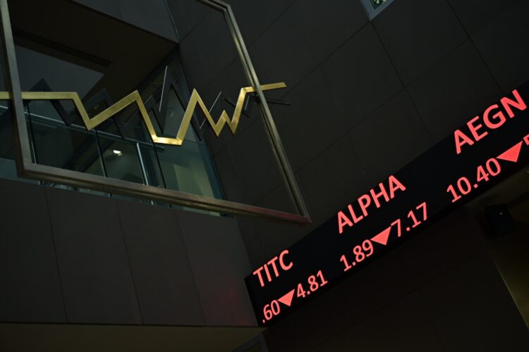 Στιγμιότυπο από το Χρηματιστήριο της Αθήνας, Δευτέρα 7 Απριλίου 2025. 
(ΚΩΣΤΑΣ ΤΖΟΥΜΑΣ/EUROKINISSI)